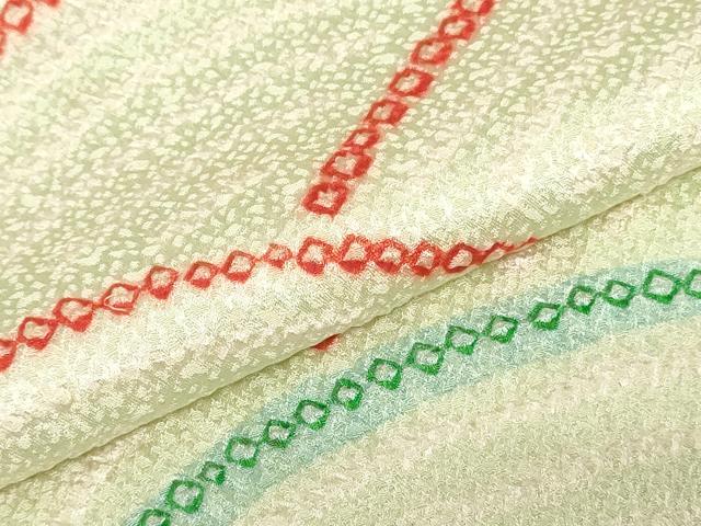 平和屋着物▼羽織・コート　反物　羽尺　総絞り　青海波文　逸品　未使用　DABK3996zy