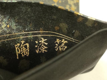 平和屋着物▼六通柄袋帯　陶漆箔　霞文　正絹　逸品　DABK4001az