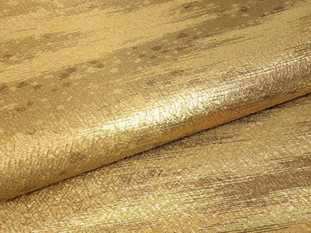 平和屋着物▼六通柄袋帯　霞箔散らし　金糸　正絹　逸品　DABK4005az