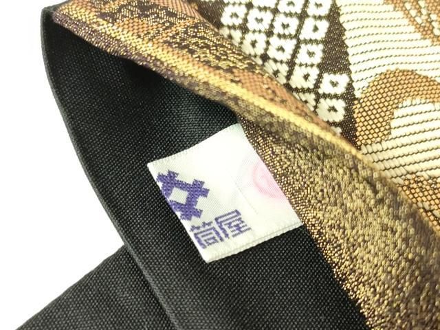 平和屋着物▼六通柄袋帯　唐織　鳳凰花蝶文　金糸　正絹　逸品　DABK4605az