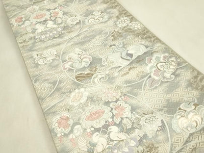 平和屋着物●西陣　とみや織物謹製　とみや帯　六通柄袋帯　唐織　正倉院狩座　証紙付き　正絹　逸品　DABK4880az