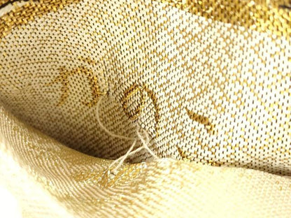 平和屋着物▼佐賀錦　六通柄袋帯　かのこ　舞桜文　金糸　正絹　逸品　DABK5032ea