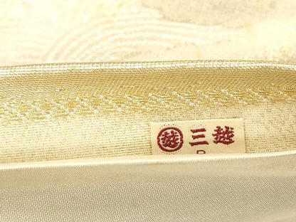 平和屋本店▼六通柄袋帯　唐織　重ね山花文　本金箔二重織　三越扱い　正絹　逸品　DABK5070ea
