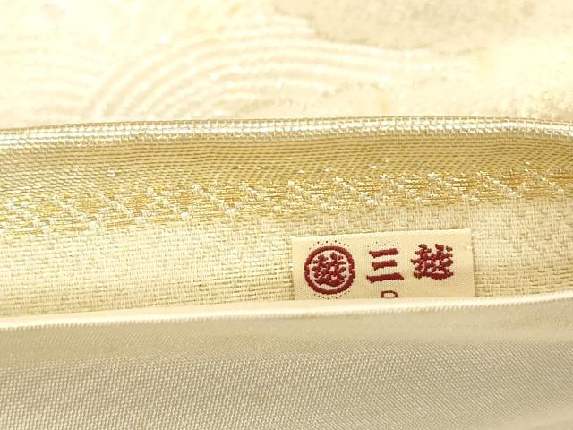 平和屋本店▼六通柄袋帯　唐織　重ね山花文　本金箔二重織　三越扱い　正絹　逸品　DABK5070ea