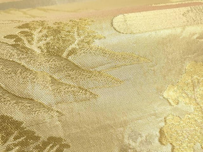 平和屋本店▼佐賀錦　六通柄袋帯　九百錦　都の四季　貮拾四金　正絹　逸品　DABK5073ea