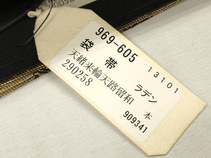 平和屋本店▼西陣　袋帯　螺鈿　菊達作　吉祥花文　本金箔　正絹　逸品　DABK5080ea