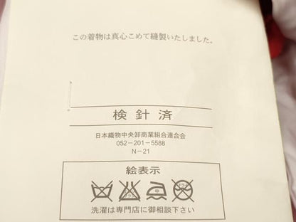 平和屋着物[]お宮参り　女の子　祝着　産着　初着　のしめ　楽器花車文　暈し染め　金彩　逸品　未使用　DABK5170ea