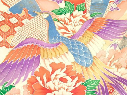 平和屋着物[]お宮参り　女の子　祝着　産着　初着　のしめ　駒刺繍　鳳凰熨斗花文　金彩　逸品　DABK5174ea