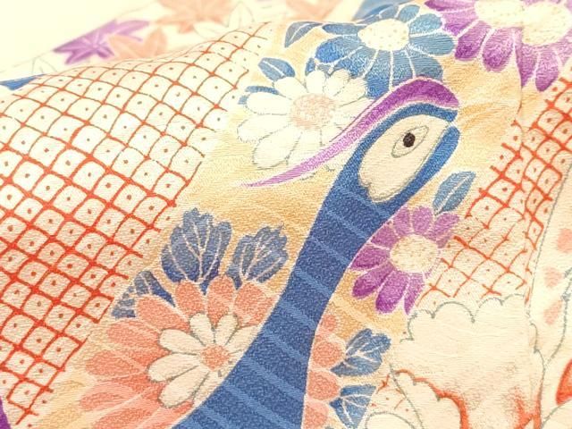 平和屋着物[]お宮参り　女の子　祝着　産着　初着　のしめ　駒刺繍　鳳凰熨斗花文　金彩　逸品　DABK5174ea