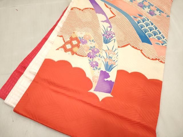 平和屋着物[]お宮参り　女の子　祝着　産着　初着　のしめ　駒刺繍　鳳凰熨斗花文　金彩　逸品　DABK5174ea