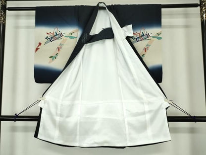 平和屋着物[]お宮参り　男の子　祝着　産着　初着　のしめ　龍　兜　器物文　暈し染め　逸品　未使用　DABK5188ea