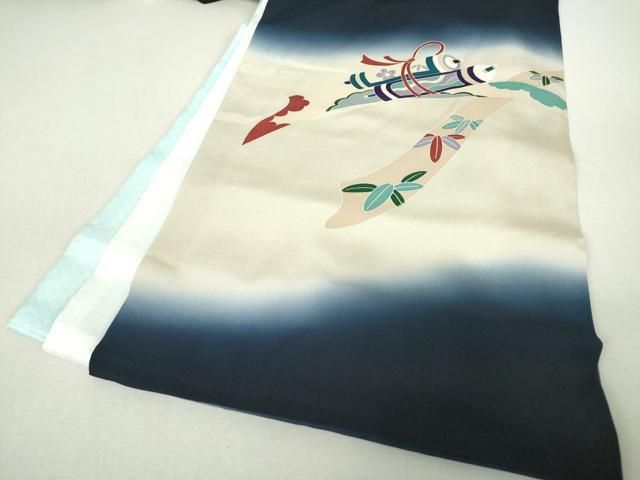 平和屋着物[]お宮参り　男の子　祝着　産着　初着　のしめ　龍　兜　器物文　暈し染め　逸品　未使用　DABK5188ea