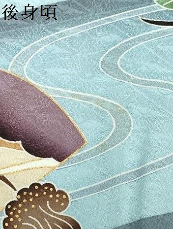 平和屋着物[]お宮参り　男の子　祝着　産着　初着　のしめ　刺繍　鷹　鷲　松竹梅　暈し染め　金彩　逸品　未使用　DABK5192ea