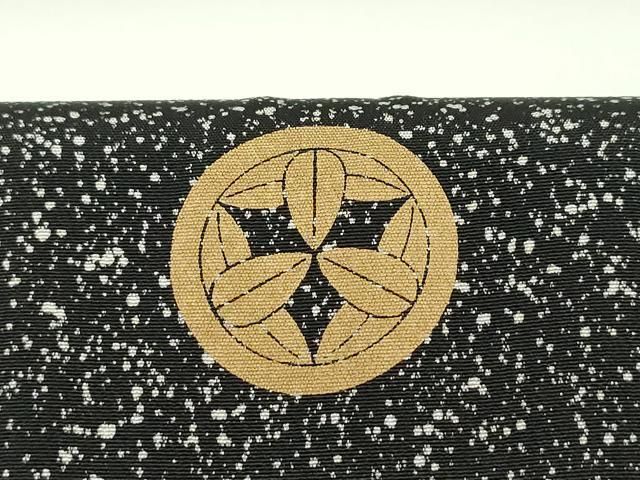 平和屋着物[]お宮参り　男の子　祝着　産着　初着　のしめ　兜　松竹梅　器物文　暈し染め　たたき染め　黒地　金彩　逸品　DABK5194ea