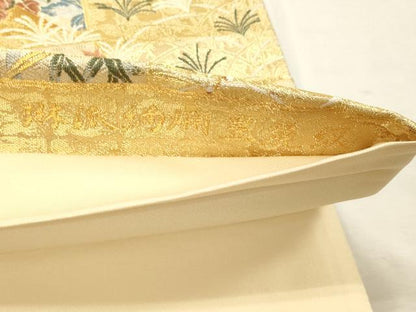 平和屋本店▼六通柄袋帯　琳派絢爛麗紋　本金箔　正絹　逸品　DABK5542sf