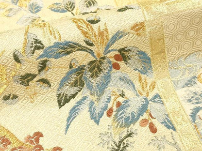 平和屋本店▼六通柄袋帯　琳派絢爛麗紋　本金箔　正絹　逸品　DABK5542sf