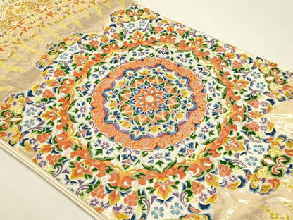 平和屋本店▼六通柄袋帯　唐織　九百錦　正倉院花文　純金箔24ｋ　正絹　逸品　DABK5624sf