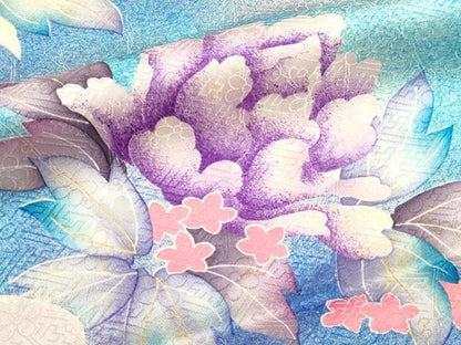 平和屋着物■豪華振袖　絞り　草花文　暈し染め　金彩　正絹　逸品　DABK5645sf