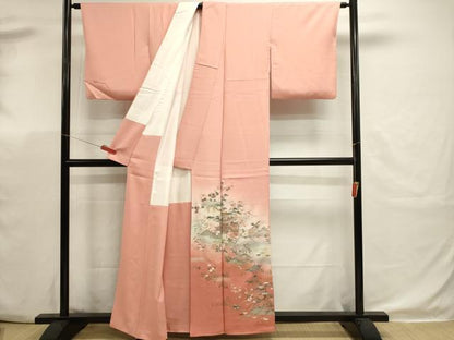 平和屋着物■豪華色留袖　風景草花文　暈し染め　金彩　正絹　逸品　DABK5653sf