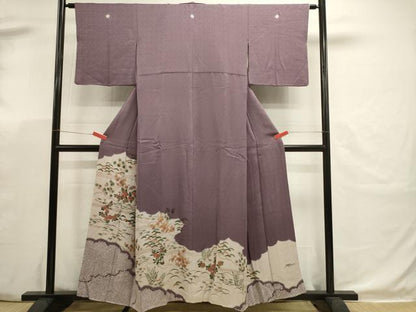 平和屋着物■豪華色留袖　草花文　正絹　逸品　DABK5655sf