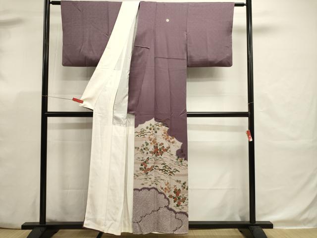 平和屋着物■豪華色留袖　草花文　正絹　逸品　DABK5655sf