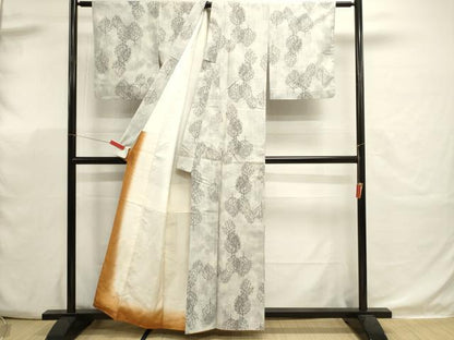 平和屋着物■上質な紬　樹林文　正絹　逸品　DABK5660sf