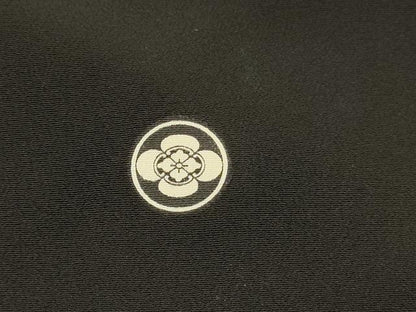 平和屋着物■豪華黒留袖　刺繍　草花文　正絹　逸品　DABK5662sf