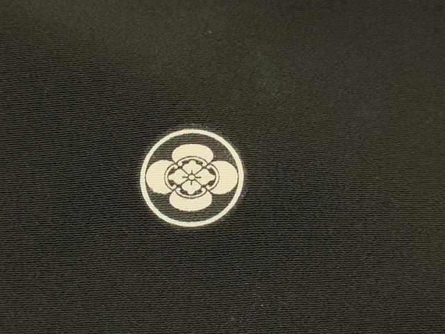 平和屋着物■豪華黒留袖　刺繍　草花文　正絹　逸品　DABK5662sf