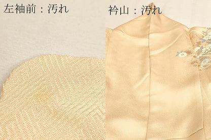 平和屋着物■訪問着　地紙草花文　暈し染め　金銀彩　正絹　逸品　DABK5679sf