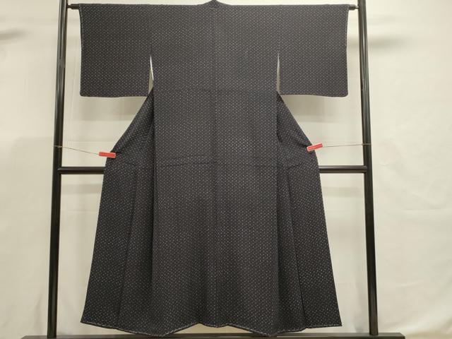 平和屋着物■上質な小紋　十字絣　正絹　逸品　DABK5683sf