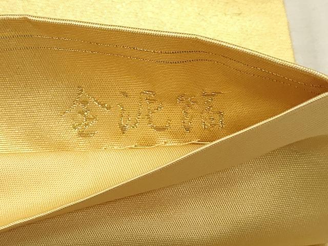 平和屋本店●六通柄袋帯　王室花俥絵文　本金箔　金泥箔　正絹　逸品　DABK5689sf