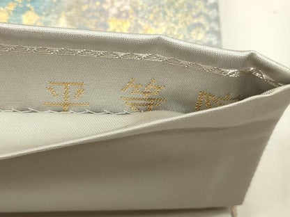 平和屋本店▼六通柄袋帯　古都名園集　平等院　本金箔入り　正絹　逸品　DABK5692sf