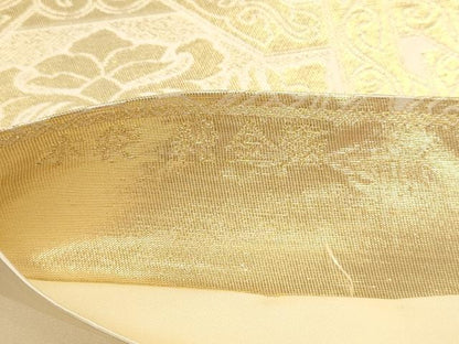 平和屋本店▼六通柄　本袋帯　更紗花文　純金箔24ｋ　正絹　逸品　DABK5699sf