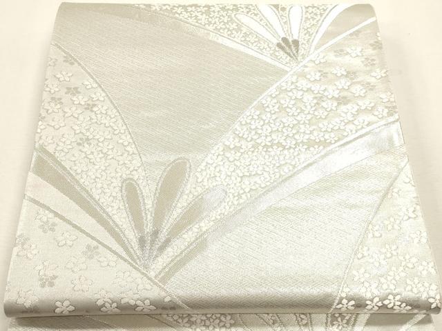 平和屋着物◎六通柄袋帯　唐織　松葉文　プラチナ二重箔　正絹　逸品　DABK5742sf