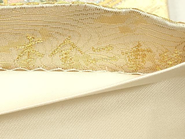 平和屋本店▼六通柄袋帯　唐織　菱取蒔絵文　本金二重織　正絹　逸品　DABK5751sf