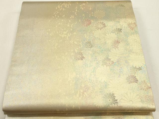 平和屋本店▼六通柄袋帯　貴妃　舞花文　彩煌箔　本金　正絹　逸品　DABK5752sf