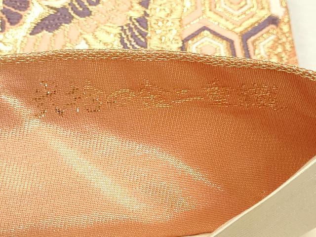 平和屋本店▼六通柄袋帯　唐織　鳳凰花文　弐捨四金二重織　正絹　逸品　DABK5762sf