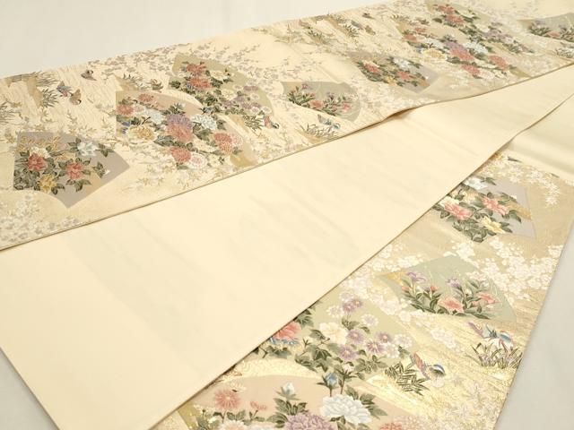平和屋本店▼六通柄袋帯　唐織　九百織　華衣　本金弐重箔　正絹　逸品　DABK5780sf