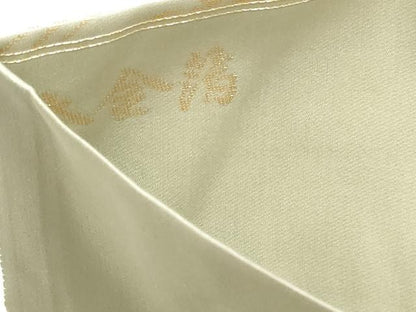 平和屋本店▼六通柄袋帯　唐織　日本繭　草根木皮の煎じ染　本金箔　正絹　逸品　DABK5785sf
