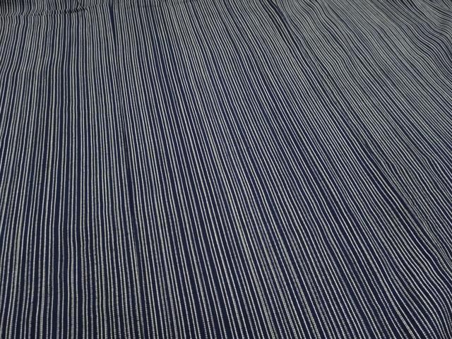 平和屋着物∴夏物　浴衣　手縫い　縞　綿　逸品　DABK5902sf