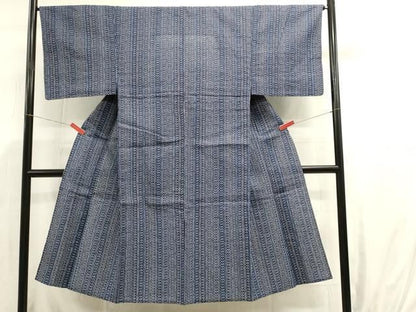 平和屋着物∴夏物　男性　浴衣　手縫い　花間道　綿　逸品　DABK5911sf