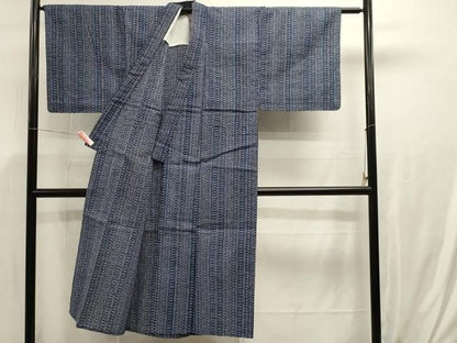 平和屋着物∴夏物　男性　浴衣　手縫い　花間道　綿　逸品　DABK5911sf