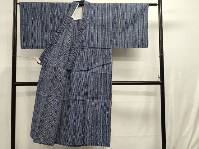 平和屋着物∴夏物　男性　浴衣　手縫い　花間道　綿　逸品　DABK5911sf