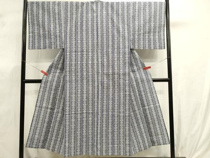 平和屋着物∴夏物　男性　浴衣　注染　日本製　紗綾形間道　綿　逸品　DABK5913sf