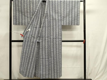 平和屋着物∴夏物　男性　浴衣　注染　日本製　紗綾形間道　綿　逸品　DABK5913sf