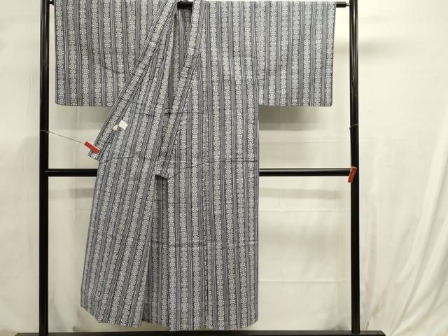 平和屋着物∴夏物　男性　浴衣　注染　日本製　紗綾形間道　綿　逸品　DABK5913sf