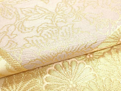 平和屋本店▼六通柄袋帯　鳳凰　純金箔24ｋ　正絹　逸品　DABK5979sf