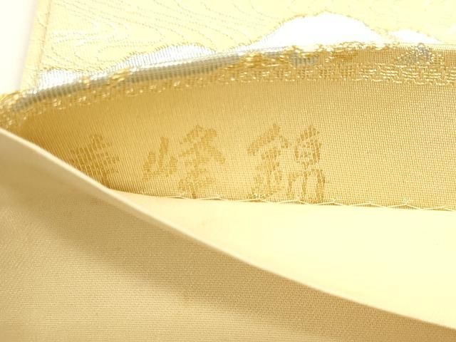 平和屋本店▼六通柄袋帯　寿峰錦　風景文　24金　正絹　逸品　DABK5986sf