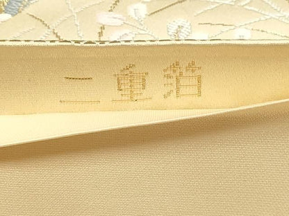 平和屋本店▼六通柄帯　唐織　京どんす　二重箔　金箔純金箔24ｋ　正絹　逸品　DABK5991sf