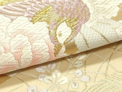 平和屋本店▼六通柄帯　唐織　京どんす　二重箔　金箔純金箔24ｋ　正絹　逸品　DABK5991sf